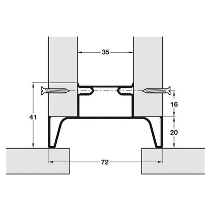 GOLA SYS E END PROFILE DR 2400 SLV