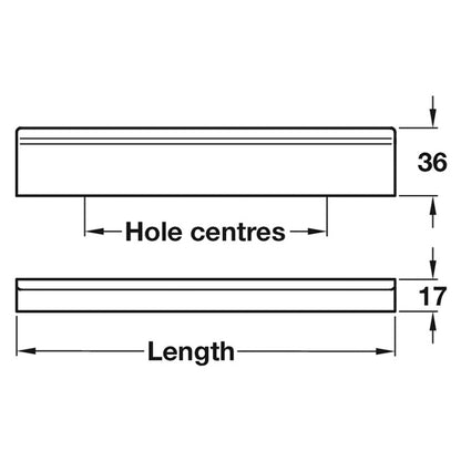 CURVE PROFILE HANDLE 128HC ALU/SSE