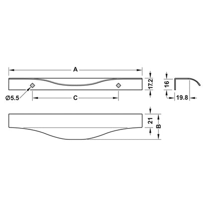 NOMA PROFILE HANDLE 256HC ALU/ABZ