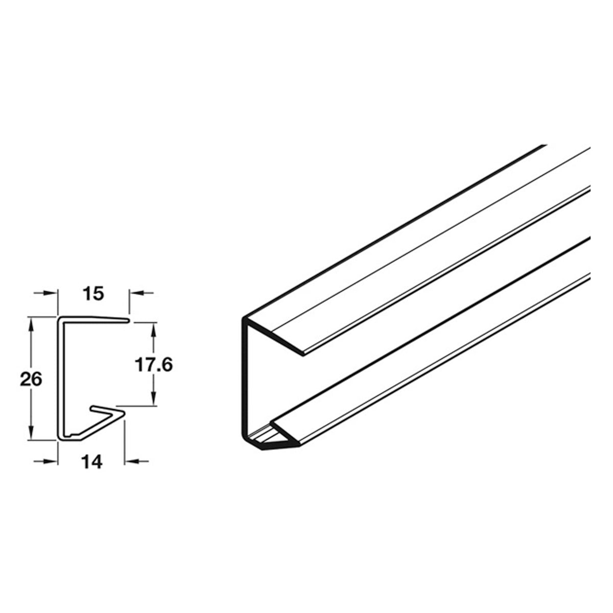 THICK SHELVES PROFILE 4100 ALU/SSE