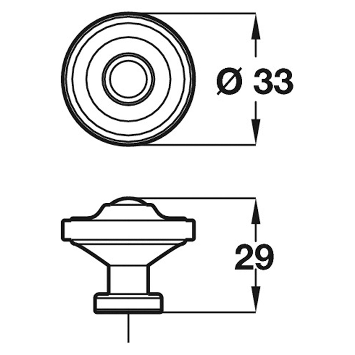 ARIEL KNOB D33x29 ZA/PCP