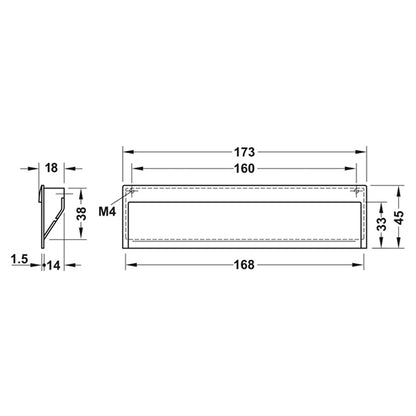 CAVENDISH INSET HANDLE 160HC ZA/BNI
