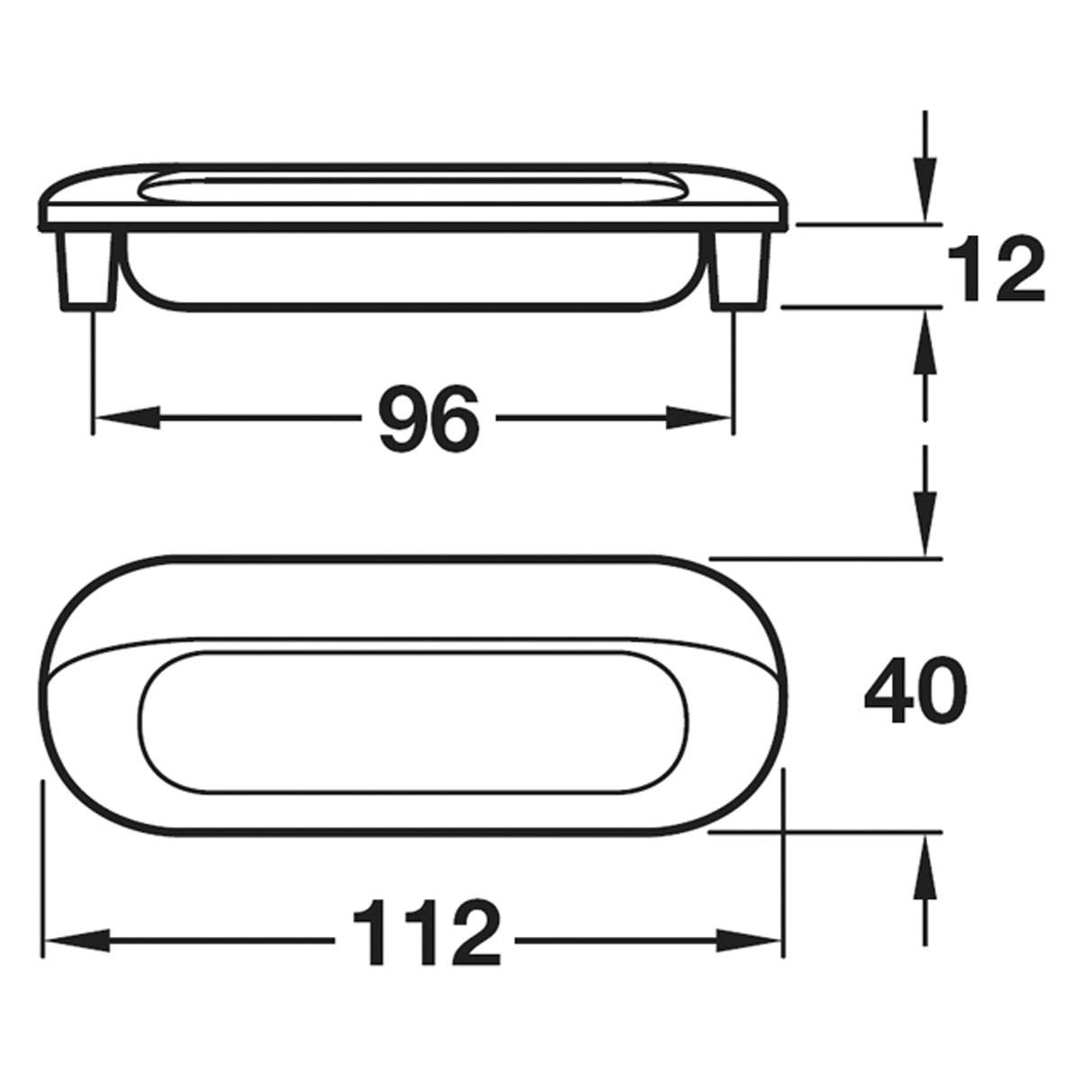 INSET HANDLE 96HC 12x41x111 ZA/PCP