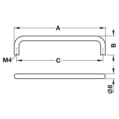 D FURNITURE HANDLE 192HC ST/MNP