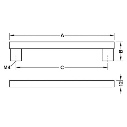 ORLANA BAR HANDLE 320HC ST/BSS