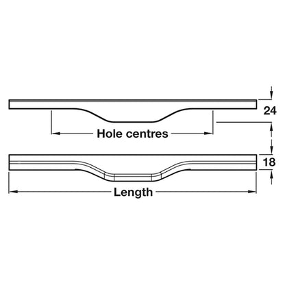 ULTRA PULL HANDLE 160HC 594 ASH/BLK