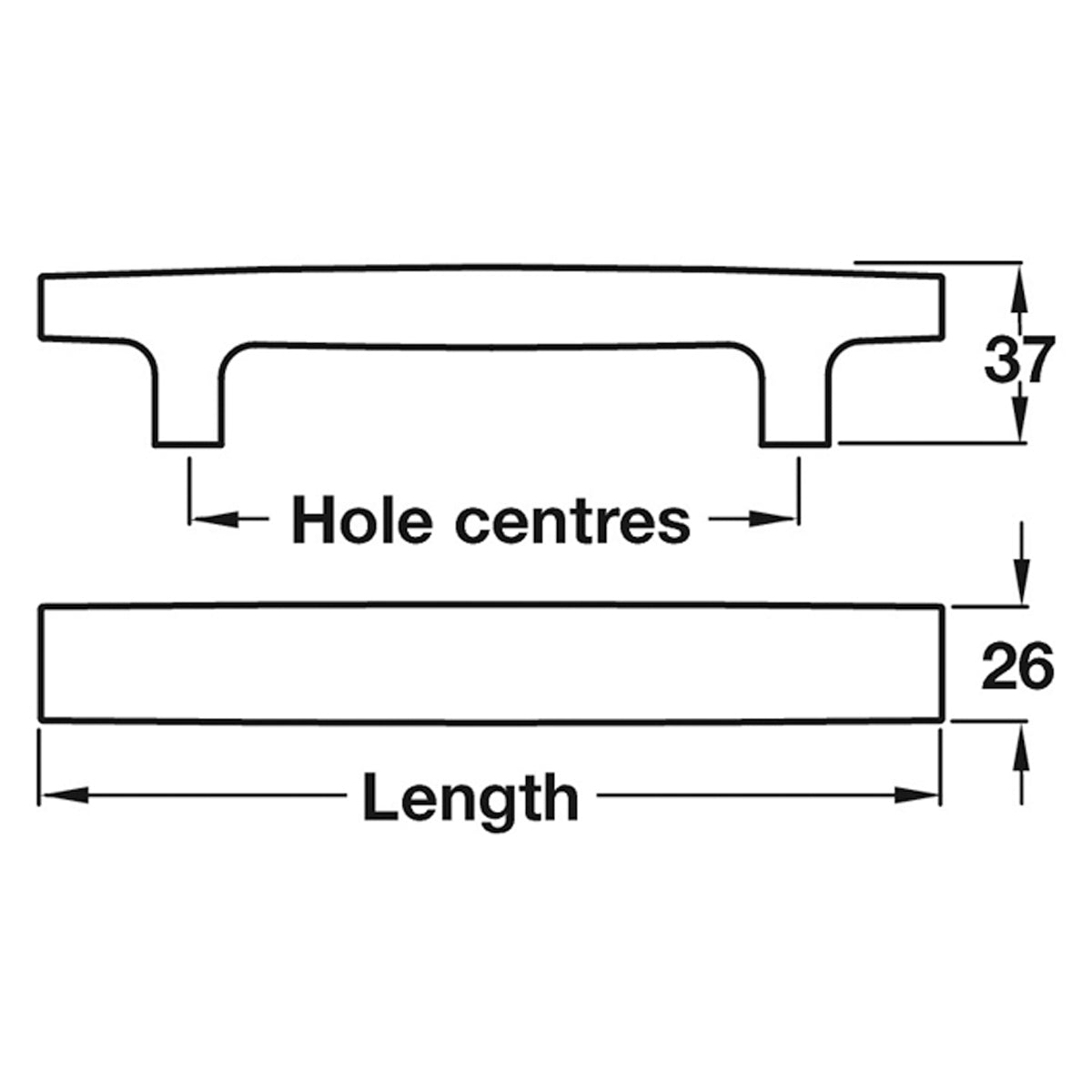 VENUS PULL HANDLE 224HC OAK/LAQ