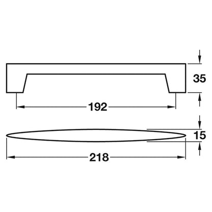 OVAL PULL HANDLE 192HC WAL