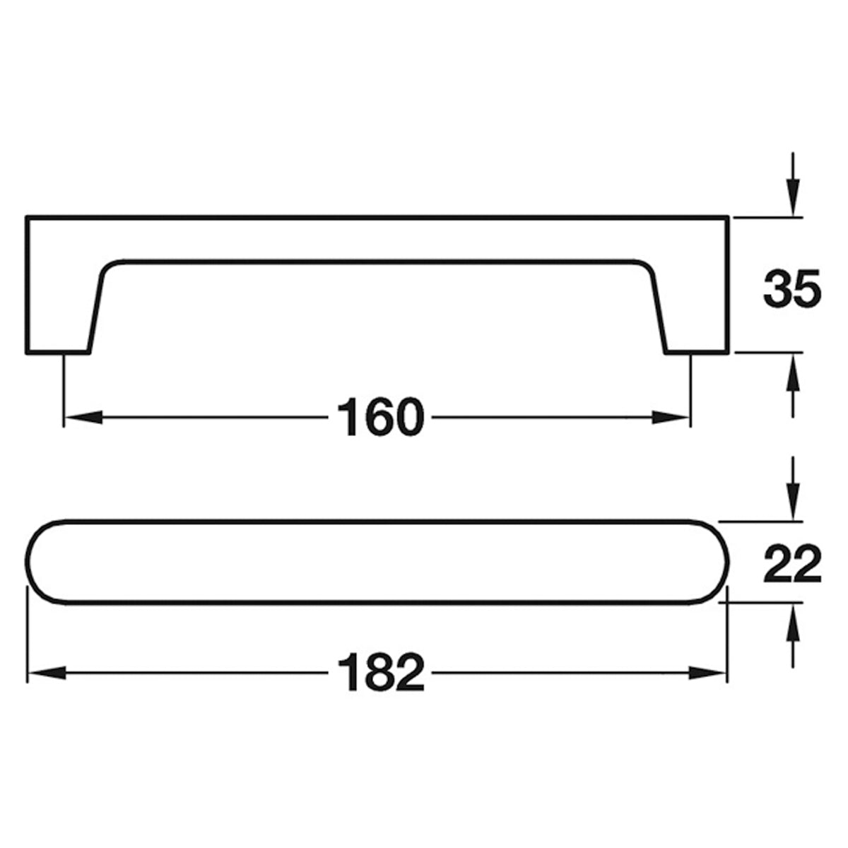 CONTACT D PULL HANDLE 160HC WAL