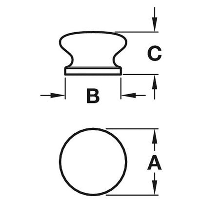SHAKER KNOB D55x29 OAK/SMO