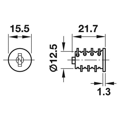 SY3K CYLINDER CORE SH09 PLATE ZA/NP