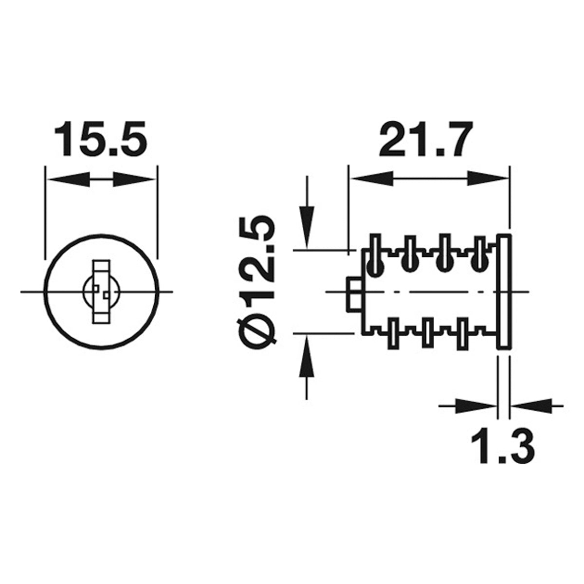 SY3K CYL CORE ALIKE 6PL D15.5