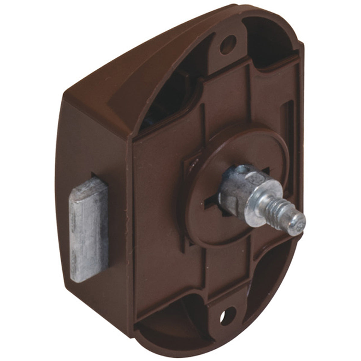 PUSH BUTTON RIM LOCK BS25 77x45 BRN