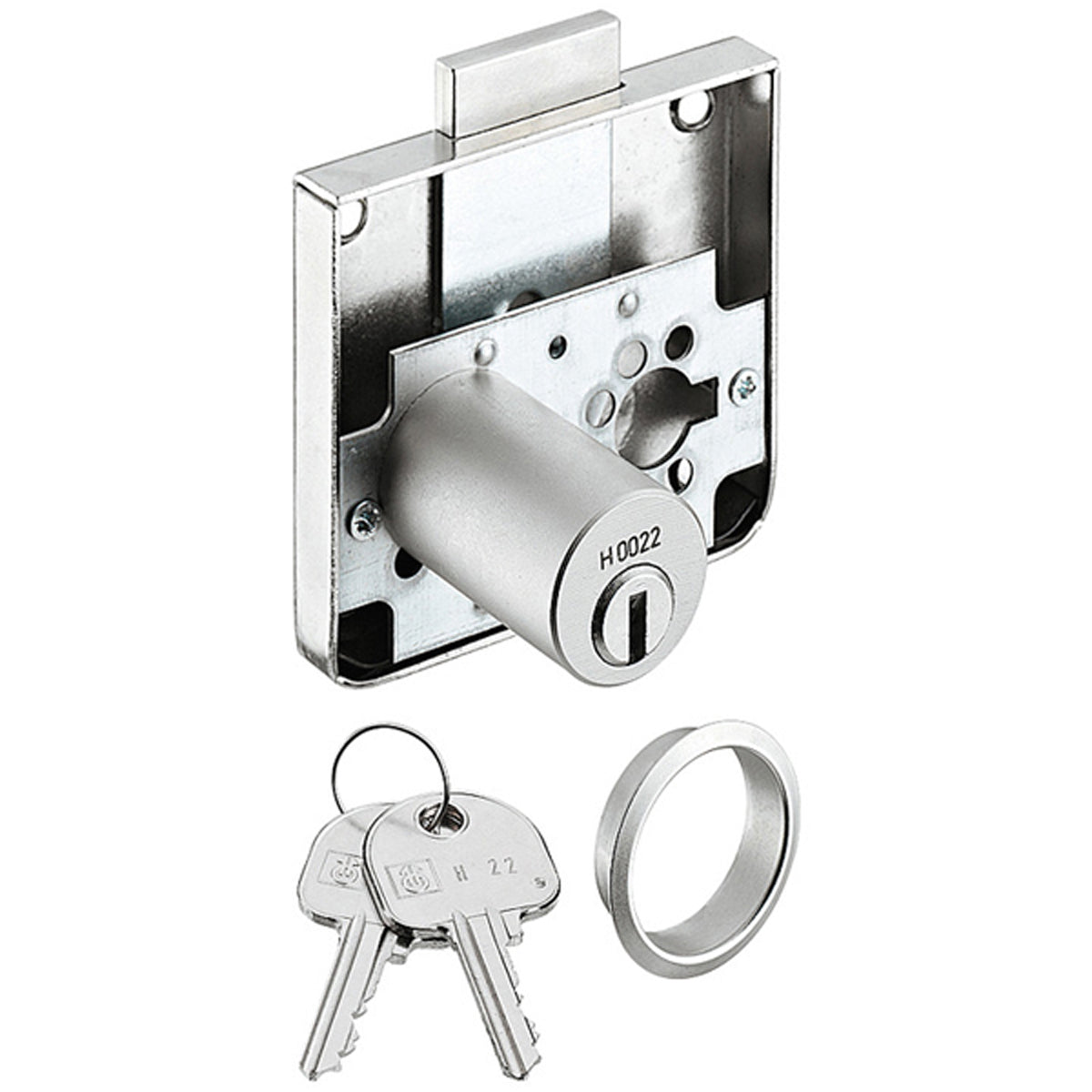 EXTENDED CYLINDER RIM LOCK BS22 RND