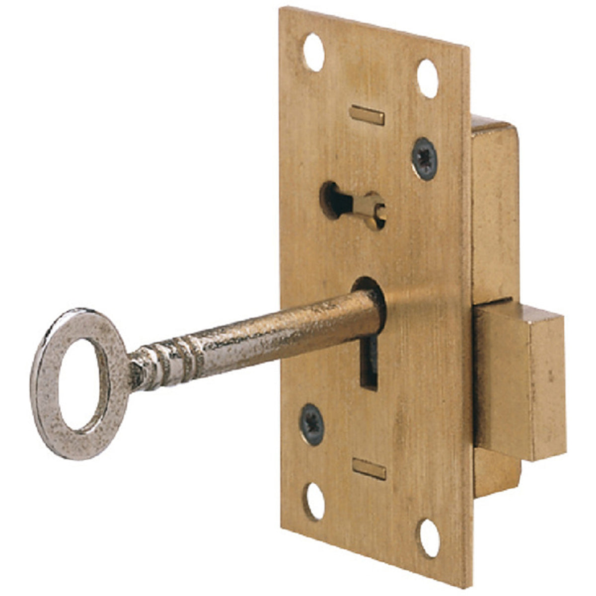 STR CUPBOARD RIM LOCK ALI BRS/SAND