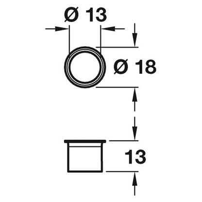 BUDGET LOCK FERRULE ESC D18x13 BZP