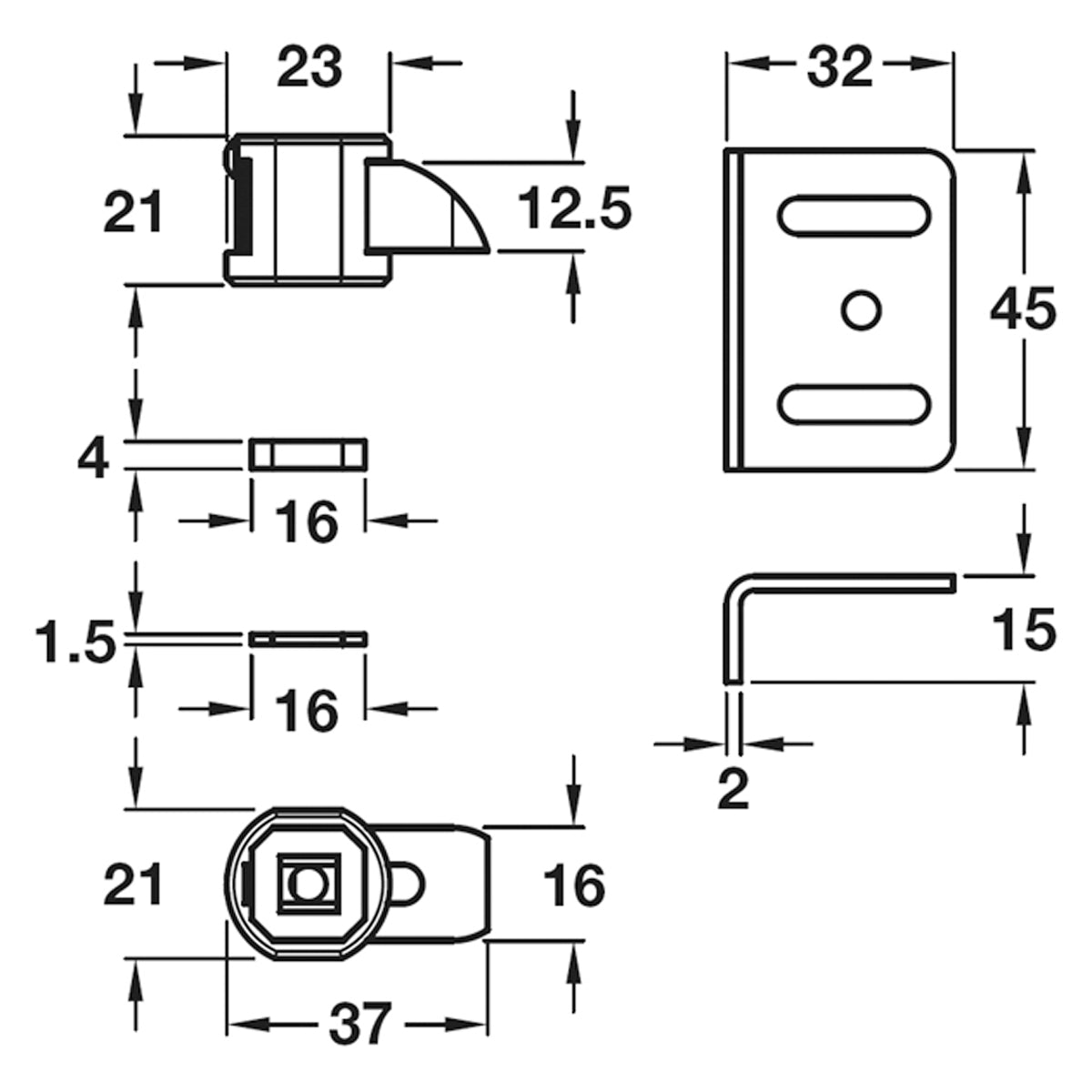 KITLOCK1000+NANO90 SLAM LATCHES