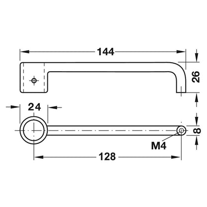 SY3K LOCK HANDLE 144x26x24 ZA/NP