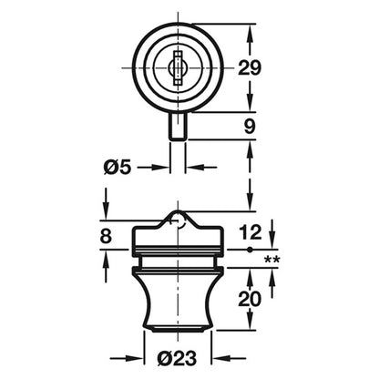 GLASS DOOR CYL LOCK ALIKE ZA/MNP