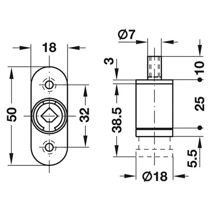 SY3K PUSHBUTTON LOCK CASE M5 ZA/NP