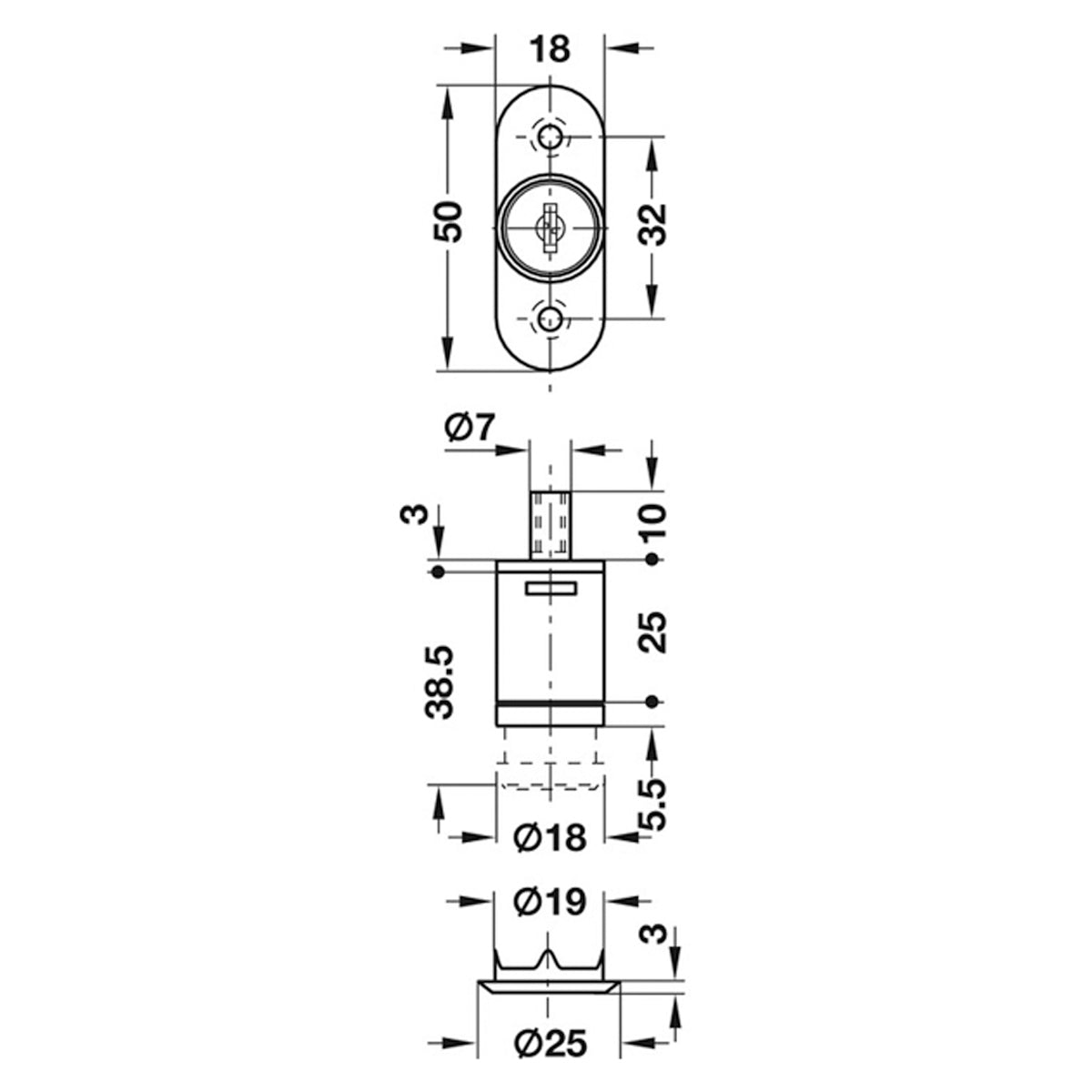 ECONO PUSHBUTTON SLIDE CYL DIFF