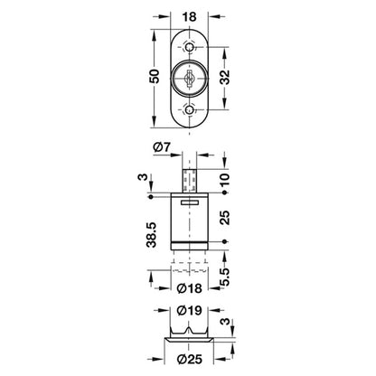 ECONO PUSHBUTTON SLIDE CYL DIFF