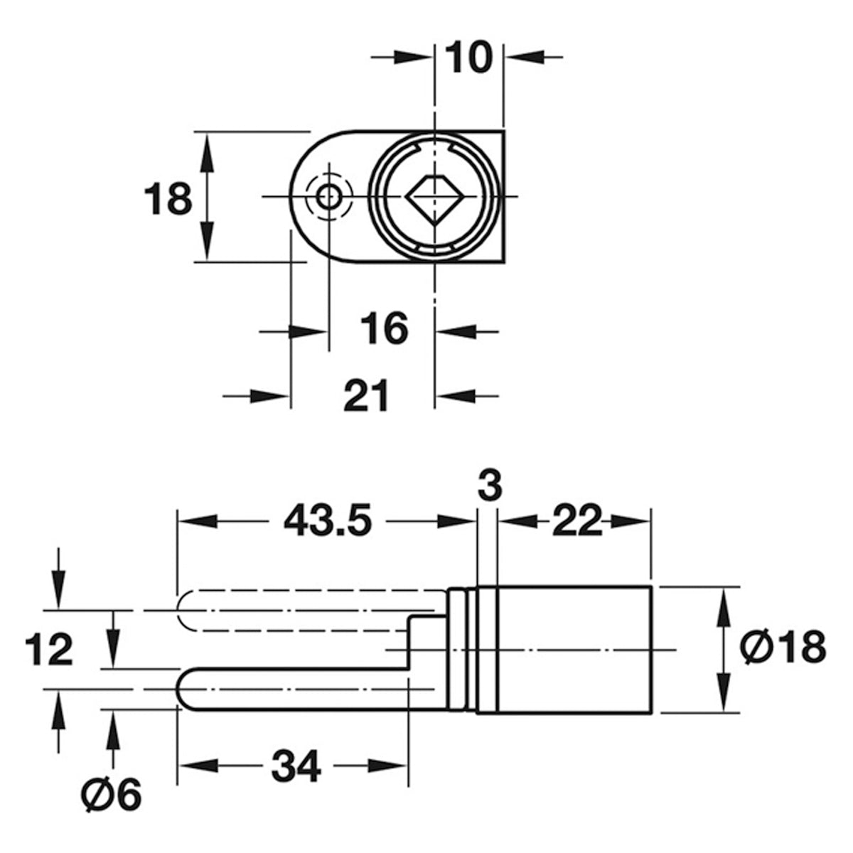 SY3K CENTRAL ROTARY LOCK SING 12TR