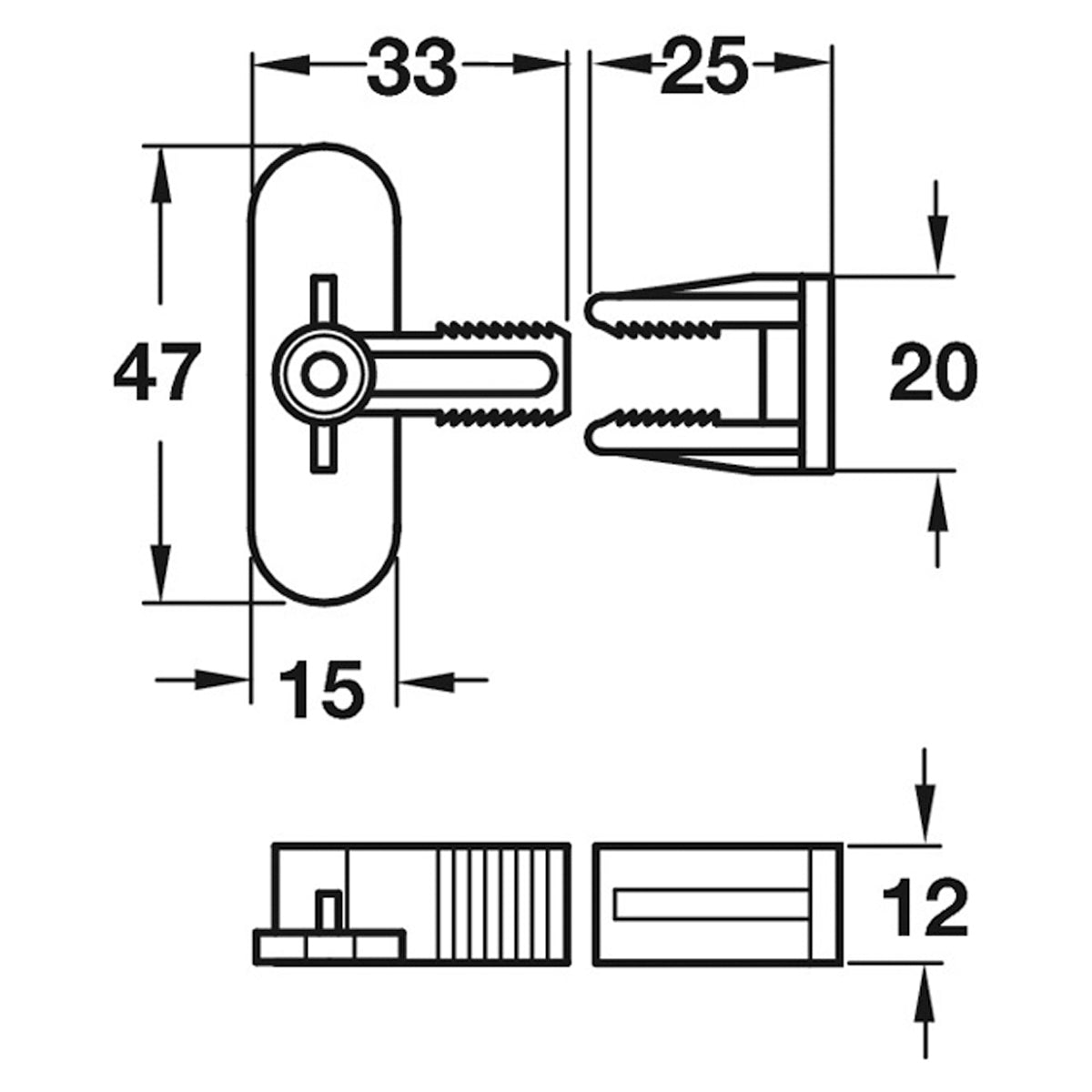 PERMAFIX BLOCK SCREW FIX PL/CWH