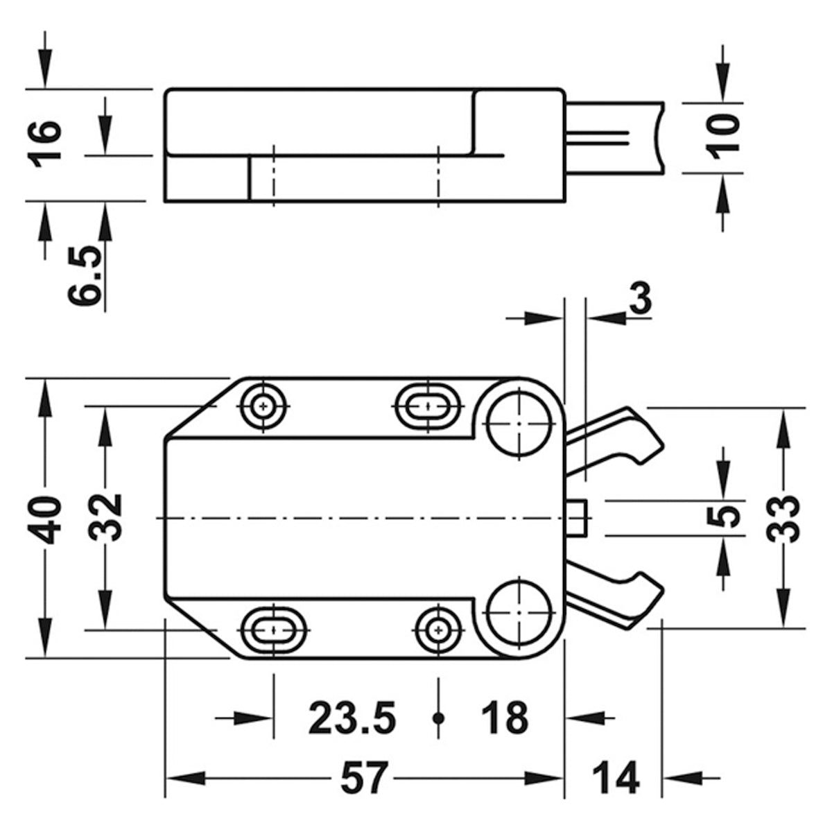 NON-MAGNET PRESSURE CATCH 4KG PL/BK