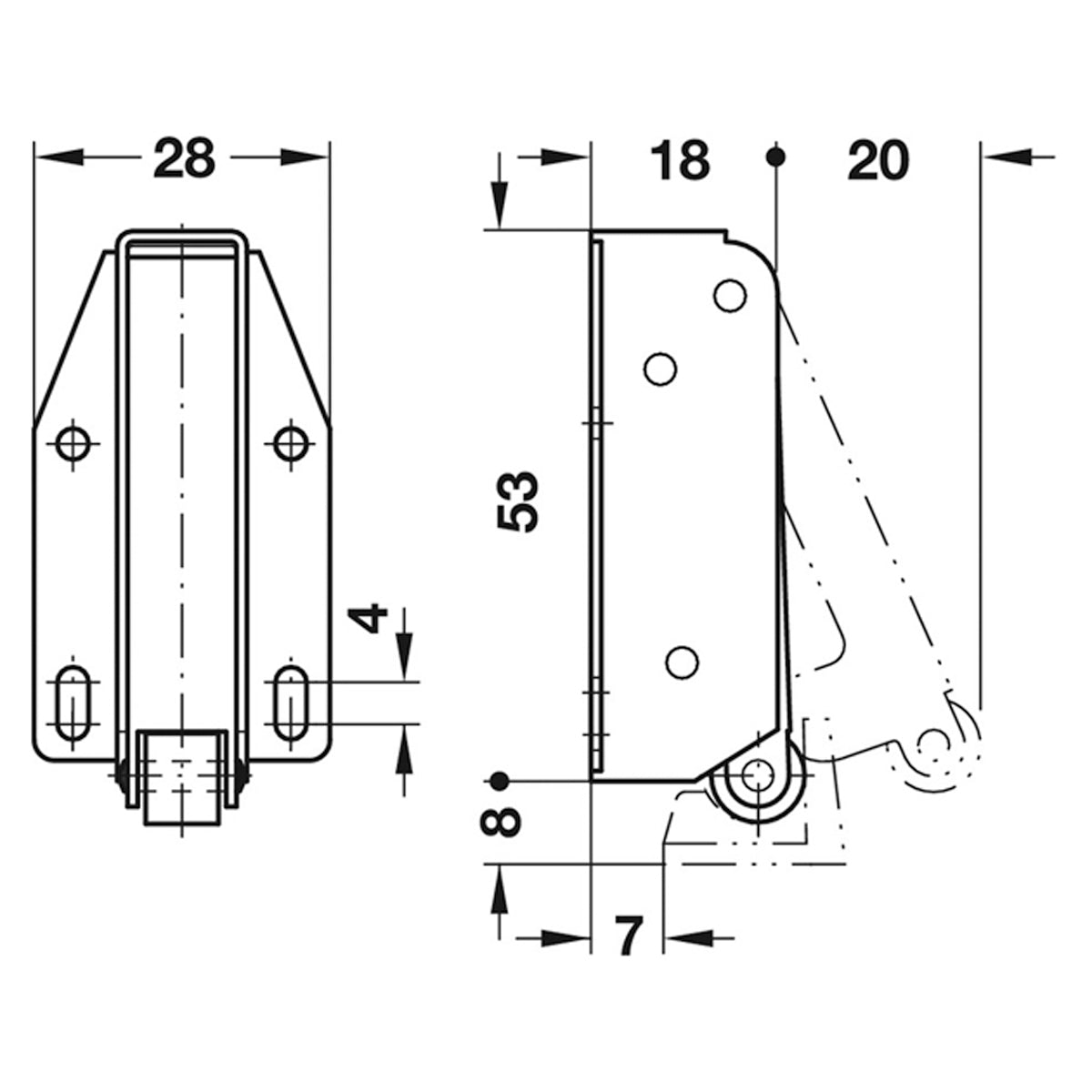 SPRING CATCH QUICK SCREW ST/GLV