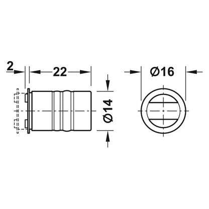 MAGNETIC CATCH FIXED 5KG BR/NP