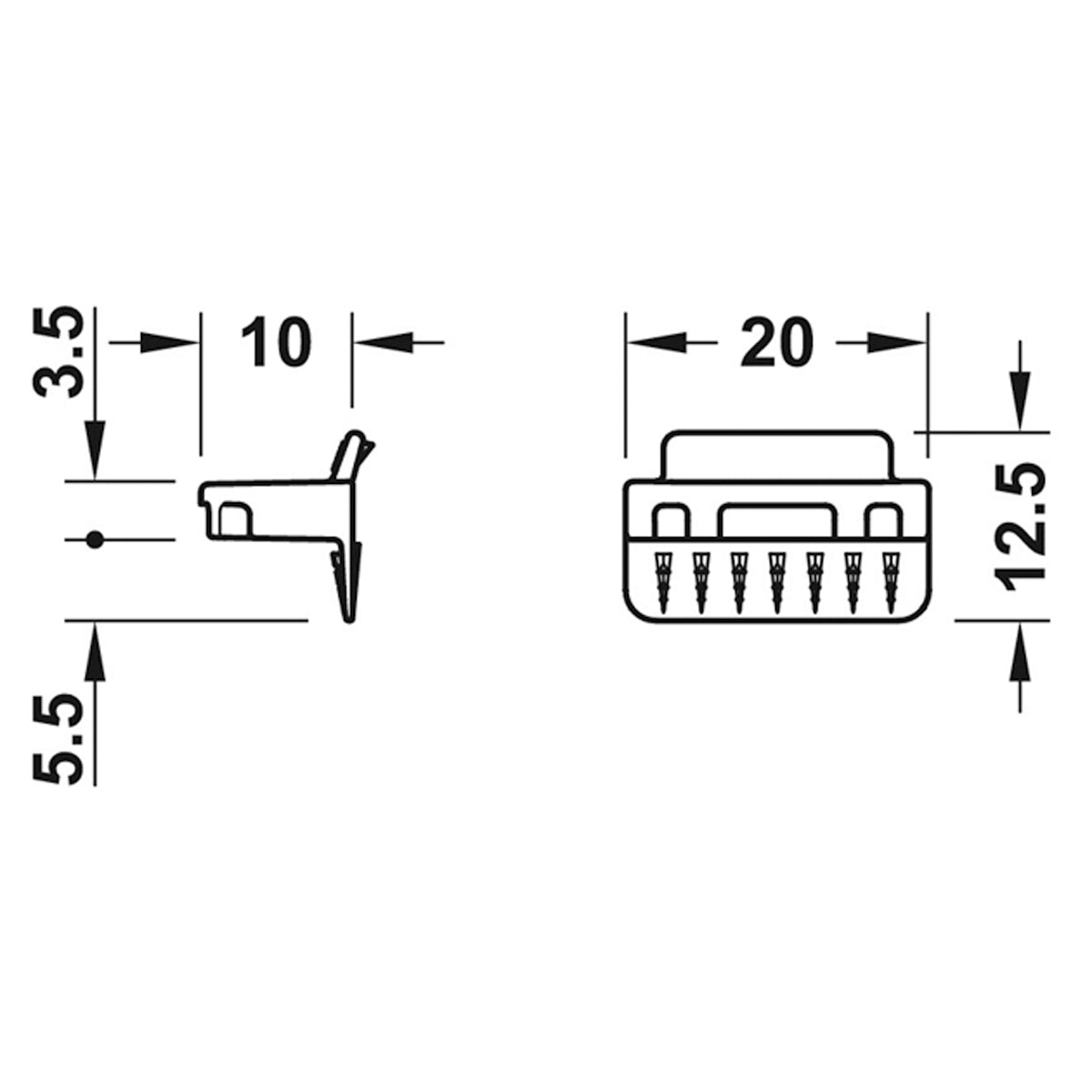 IXC RPCG13/20 REAR PANNEL CONNECTOR
