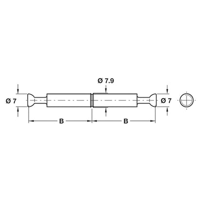 MINIFIX 15 DOUBLE ENDBOLT D7x34 BRI x100