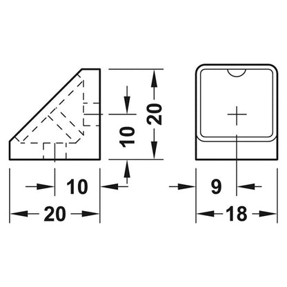 MINI CORNER FASTENER 18 DBN BX100
