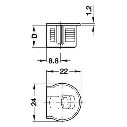 RAFIX-20 HSE -RDG D24x9.5 BRN x100