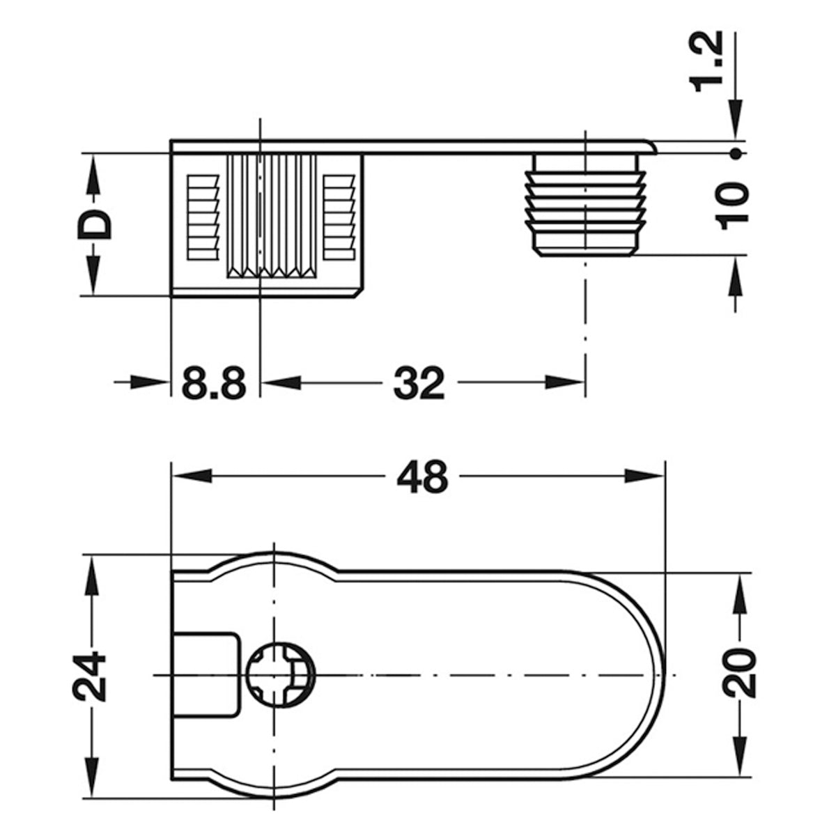 RAFIX-20 HSE -RDG 48x9.5 WHI x100
