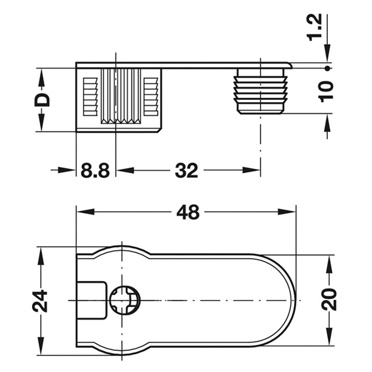 RAFIX-20 HSE -RDG 48x8.0 PNP x100