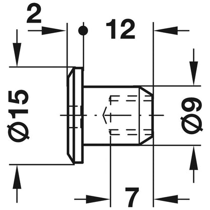 SCAN M6 SNUT SW4 D15x14 ST/NP x100