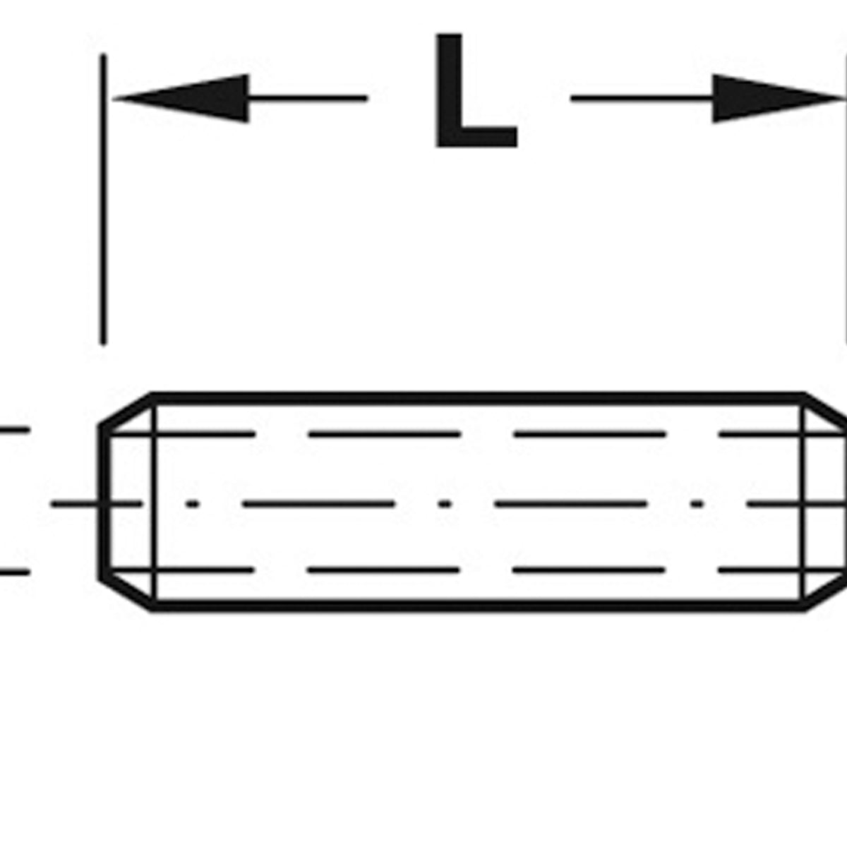 M4 THREADED SLEEVE D5x22 GLV x100