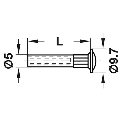 M4 THREADED SLEEVE D5x27 PNP x100