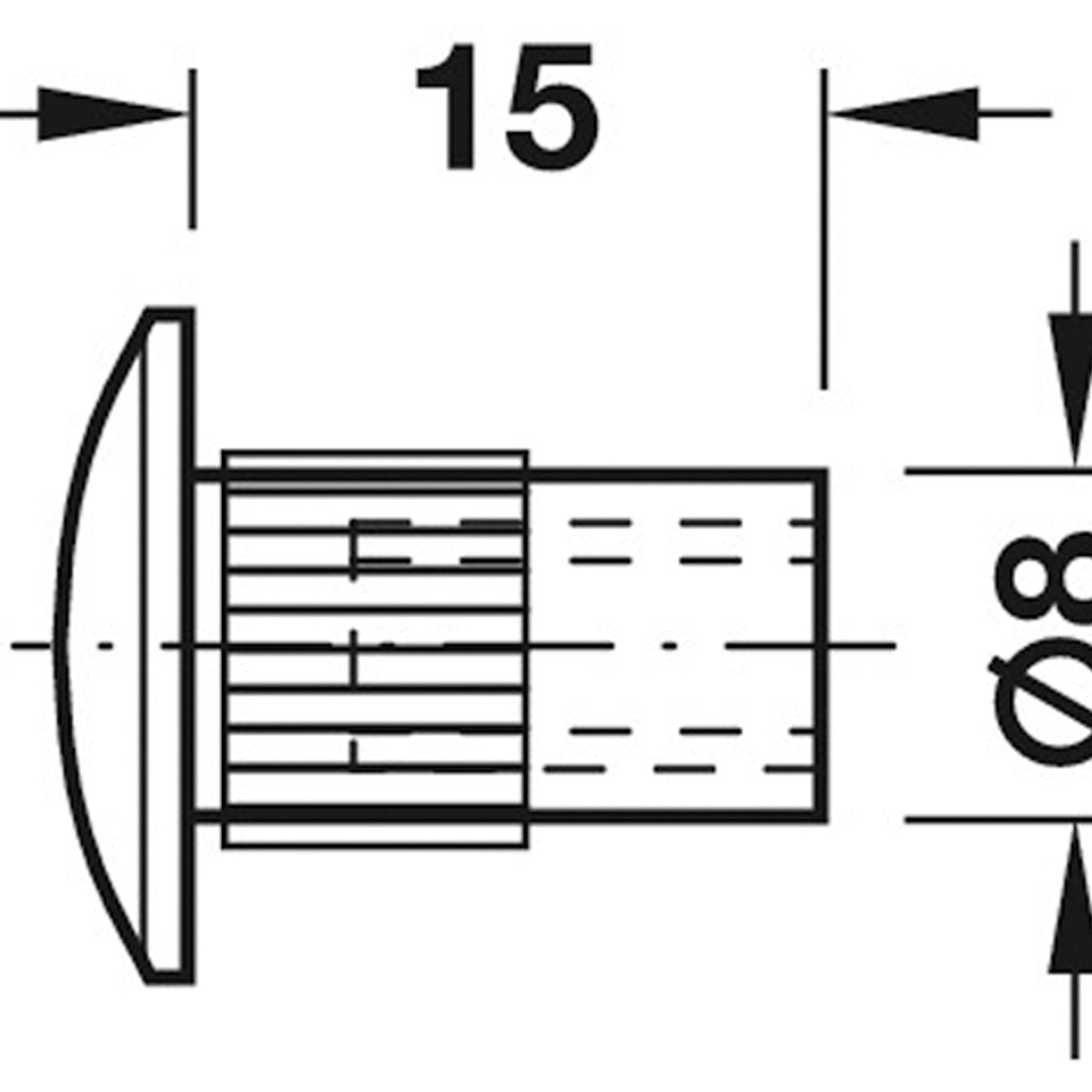 M6 SLEEVE NUT N/SCR SLOT GLV x100