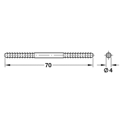 DOOR PANEL CON BOLT D4x70 ST/PCP