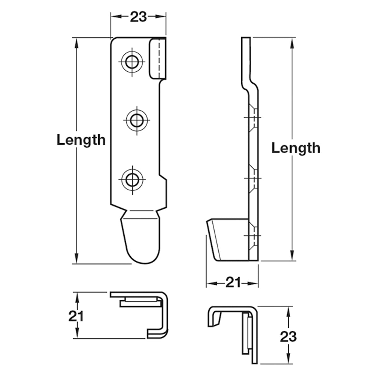 IXCONNECT BED BRACKET 95 ST/ZP