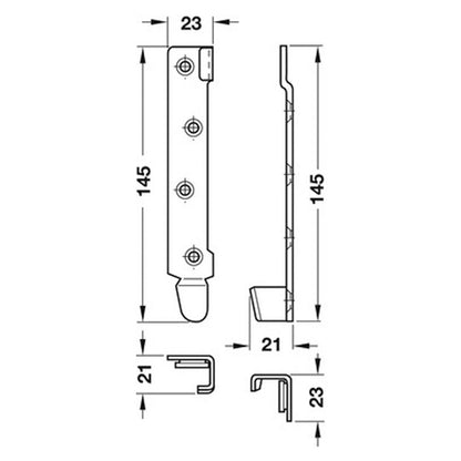 IXCONNECT BED BRACKET 145 ST/ZP