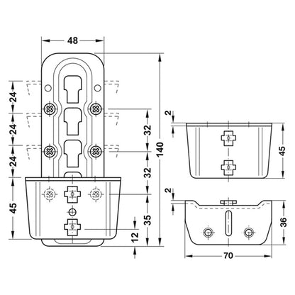TIE BAR BED SUPPORT 140x48 ST/BGV