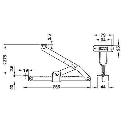 SCISSOR JACK 19STAGE 375 ST/BGV
