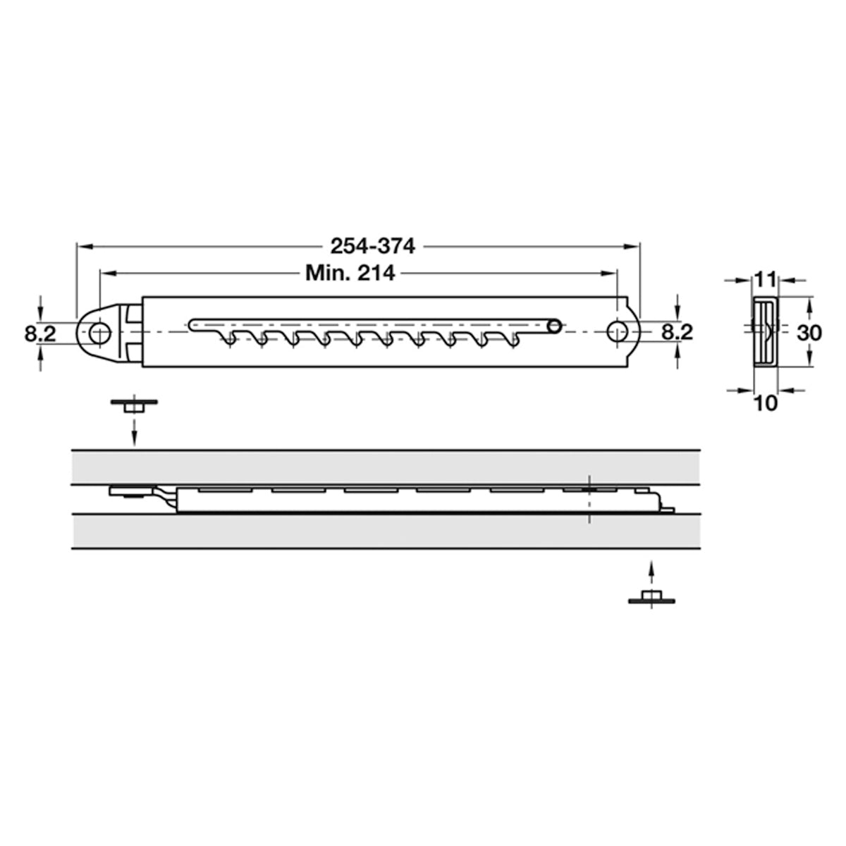 TELESCOPIC RATCHET FITTING ST/Y CHR