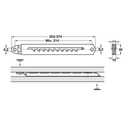 TELESCOPIC RATCHET FITTING ST/Y CHR