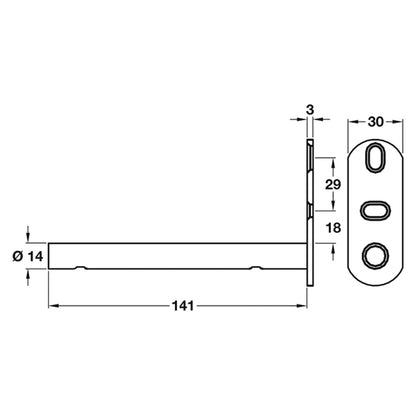TENTI 7 CNC SHELF SUPPORT D14 ST/ZP