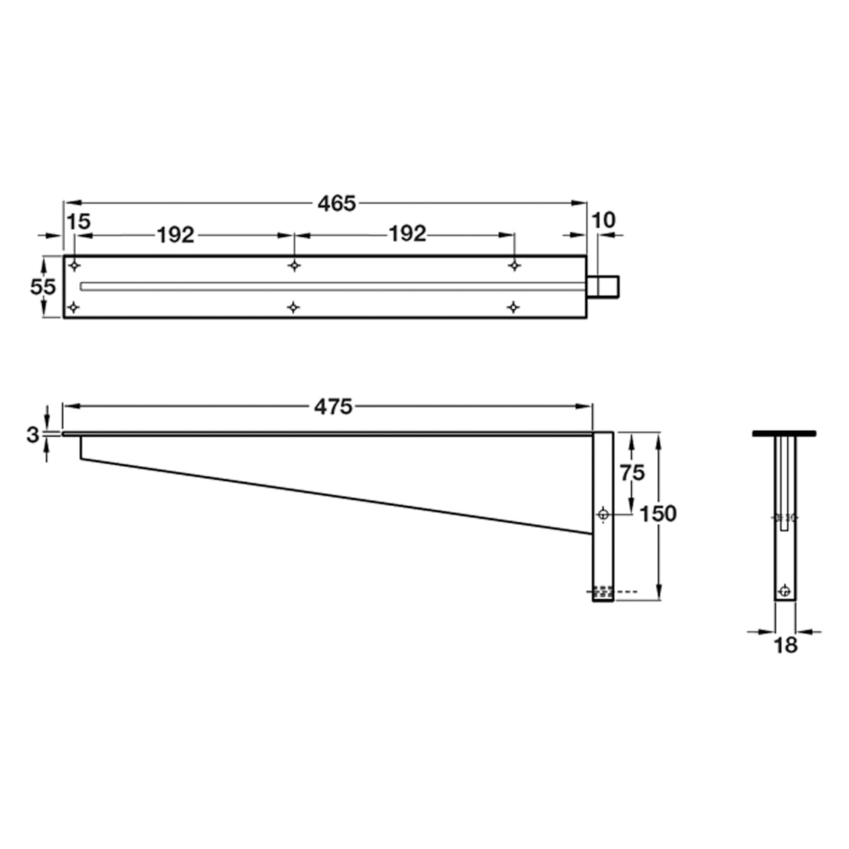 ROPOX CABINET SUPPORT BRACKET SAA